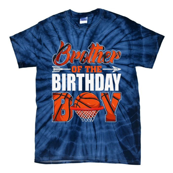 Brother Of Birthday Boy Basketball Matching Family Party Tie-Dye T-Shirt