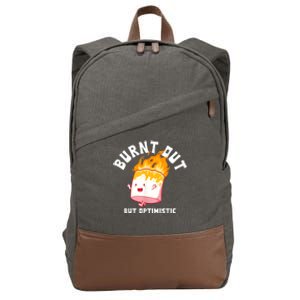 Burnt Out But Optimistics Funny Saying Humor Quote Cotton Canvas Backpack