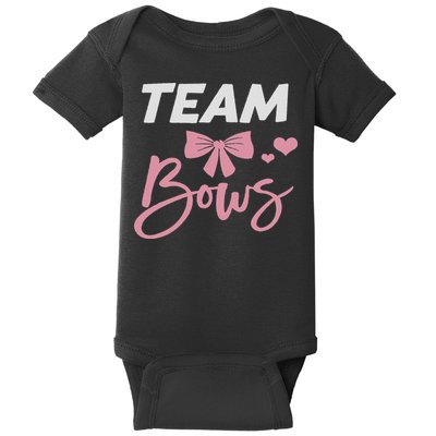 Burnouts Or Bows Team Boy Team Girl Gender Reveal Baby Bodysuit