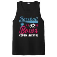 Baseball Or Bows Cousin Loves You Funny Gender Reveal Kids PosiCharge Competitor Tank