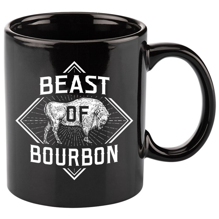 Beast Of Bourbon American Bison Buffalo Lover Wildlife 11oz C Handle Ceramic Mug
