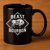 Beast Of Bourbon American Bison Buffalo Lover Wildlife 11oz C Handle Ceramic Mug