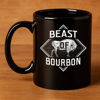 Beast Of Bourbon American Bison Buffalo Lover Wildlife 11oz C Handle Ceramic Mug