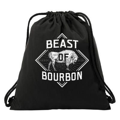 Beast Of Bourbon American Bison Buffalo Lover Wildlife Drawstring Bag