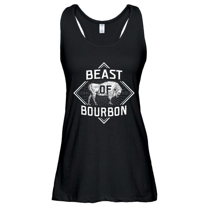 Beast Of Bourbon American Bison Buffalo Lover Wildlife Ladies Essential Flowy Tank