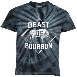 Beast Of Bourbon American Bison Buffalo Lover Wildlife Kids Tie-Dye T-Shirt