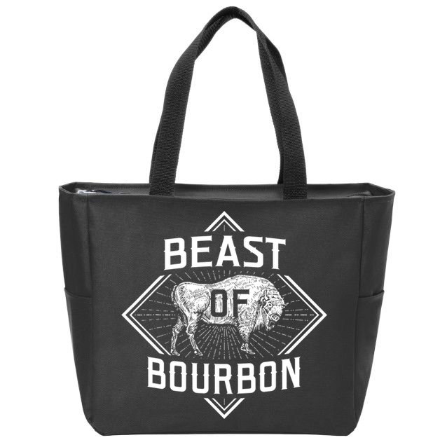 Beast Of Bourbon American Bison Buffalo Lover Wildlife Zip Tote Bag