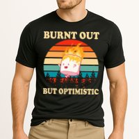 Burnt Out But Optimistic Marshmallow Retro Sunset Camping Performance Shirt