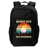 Burnt Out But Optimistic Marshmallow Retro Sunset Camping Backpack
