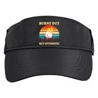Burnt Out But Optimistic Marshmallow Retro Sunset Camping Adult Drive Performance Visor