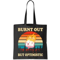 Burnt Out But Optimistic Marshmallow Retro Sunset Camping Bag