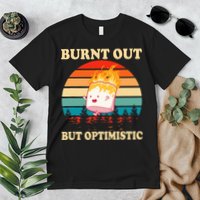 Burnt Out But Optimistic Marshmallow Retro Sunset Camping Premium T-Shirt