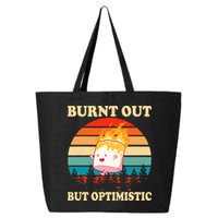 Burnt Out But Optimistic Marshmallow Retro Sunset Camping 25L Jumbo Tote