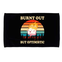 Burnt Out But Optimistic Marshmallow Retro Sunset Camping Microfiber Hand Towel