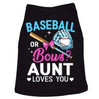 Baseball Or Bows Your Aunt Loves You Gender Reveal Party Doggie Tank