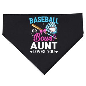 Baseball Or Bows Your Aunt Loves You Gender Reveal Party USA-Made Doggie Bandana