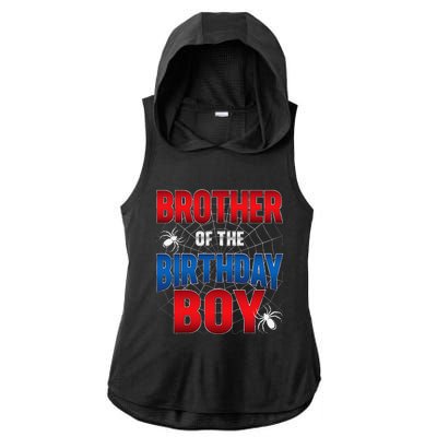 Brother Of Birthday Boy Costume Spider Web Birthday Party Ladies PosiCharge Tri-Blend Wicking Draft Hoodie Tank