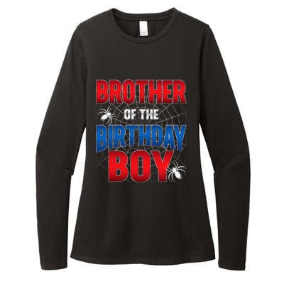 Brother Of Birthday Boy Costume Spider Web Birthday Party Womens CVC Long Sleeve Shirt