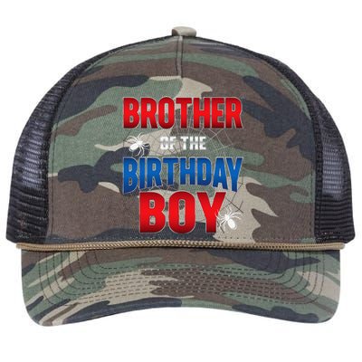 Brother Of Birthday Boy Costume Spider Web Birthday Party Retro Rope Trucker Hat Cap