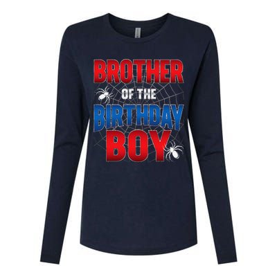 Brother Of Birthday Boy Costume Spider Web Birthday Party Womens Cotton Relaxed Long Sleeve T-Shirt