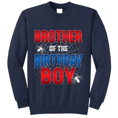 Brother Of Birthday Boy Costume Spider Web Birthday Party Sweatshirt
