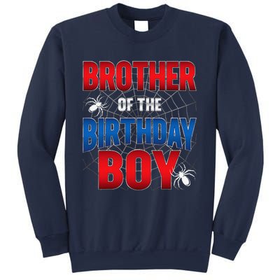 Brother Of Birthday Boy Costume Spider Web Birthday Party Sweatshirt