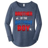 Brother Of Birthday Boy Costume Spider Web Birthday Party Women's Perfect Tri Tunic Long Sleeve Shirt