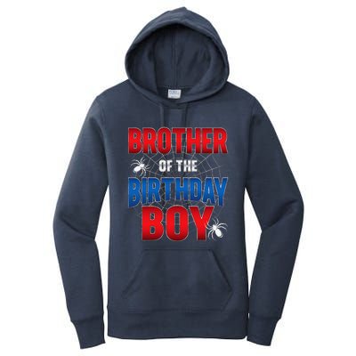 Brother Of Birthday Boy Costume Spider Web Birthday Party Women's Pullover Hoodie