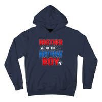 Brother Of Birthday Boy Costume Spider Web Birthday Party Tall Hoodie