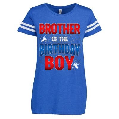 Brother Of Birthday Boy Costume Spider Web Birthday Party Enza Ladies Jersey Football T-Shirt