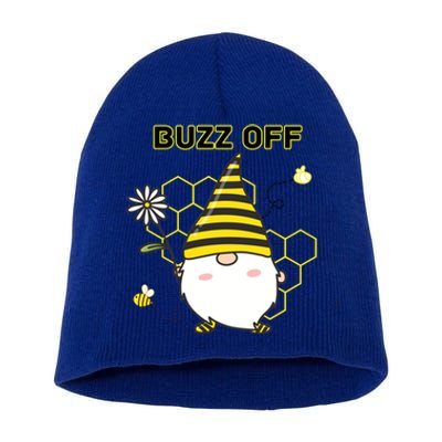 Buzz Off Bumblebee Honeycomb Gnome Flower Go Away Funny Gift Meaningful Gift Short Acrylic Beanie