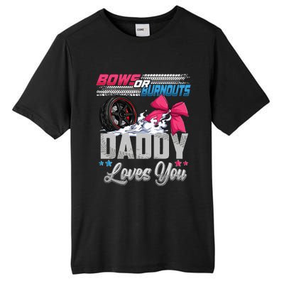 Burnouts Or Bows Gender Reveal Party Announcement Daddy Tall Fusion ChromaSoft Performance T-Shirt