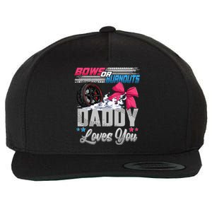 Burnouts Or Bows Gender Reveal Party Announcement Daddy Wool Snapback Cap