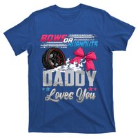 Burnouts Or Bows Gender Reveal Party Announcement Daddy T-Shirt