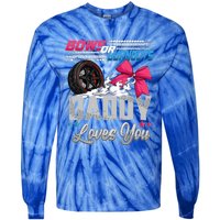 Burnouts Or Bows Gender Reveal Party Announcement Daddy Tie-Dye Long Sleeve Shirt