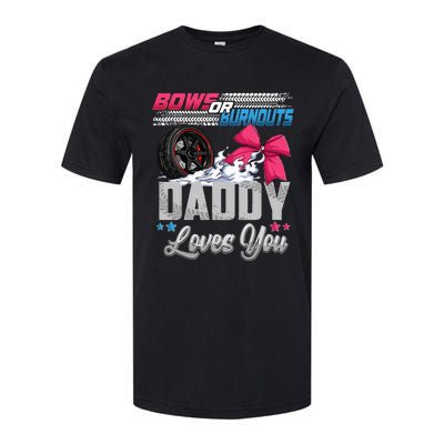 Burnouts Or Bows Gender Reveal Party Announcement Daddy Softstyle CVC T-Shirt