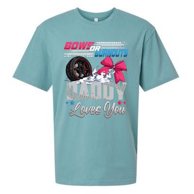 Burnouts Or Bows Gender Reveal Party Announcement Daddy Sueded Cloud Jersey T-Shirt