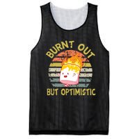 Burnt Out But Optimistic Funny Quotes Sayings Mesh Reversible Basketball Jersey Tank