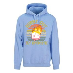 Burnt Out But Optimistic Funny Quotes Sayings Unisex Surf Hoodie