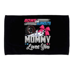 Burnouts Or Bows Gender Reveal Party Announcement Mommy Microfiber Hand Towel