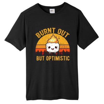 Burnt Out But Optimistic Cute Marshmallow Vintage Camping Tall Fusion ChromaSoft Performance T-Shirt