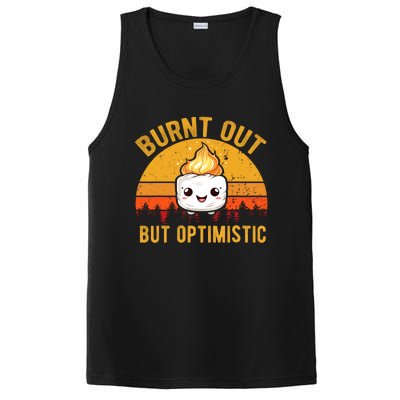 Burnt Out But Optimistic Cute Marshmallow Vintage Camping PosiCharge Competitor Tank