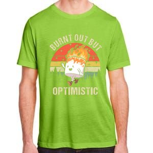 Burnt Out But Optimistic Funny Marshmallow For Camping Retro Adult ChromaSoft Performance T-Shirt