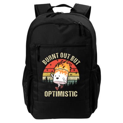 Burnt Out But Optimistic Funny Marshmallow For Camping Retro Daily Commute Backpack