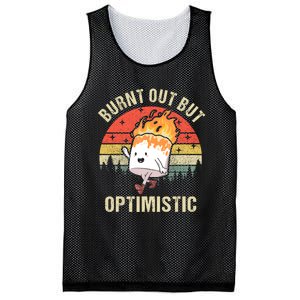 Burnt Out But Optimistic Funny Marshmallow For Camping Retro Mesh Reversible Basketball Jersey Tank