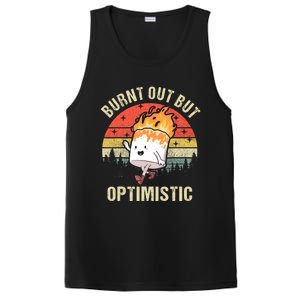 Burnt Out But Optimistic Funny Marshmallow For Camping Retro PosiCharge Competitor Tank