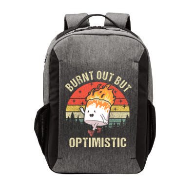 Burnt Out But Optimistic Funny Marshmallow For Camping Retro Vector Backpack