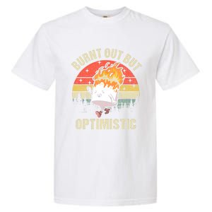 Burnt Out But Optimistic Funny Marshmallow For Camping Retro Garment-Dyed Heavyweight T-Shirt