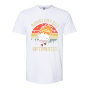 Burnt Out But Optimistic Funny Marshmallow For Camping Retro Softstyle CVC T-Shirt