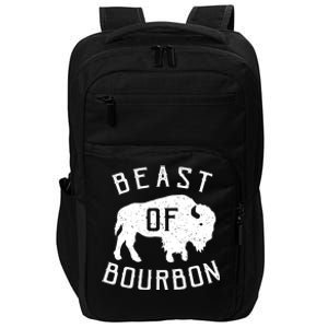 Beast Of Bourbon Drinking Whiskey Design Bison Buffalo Party Impact Tech Backpack